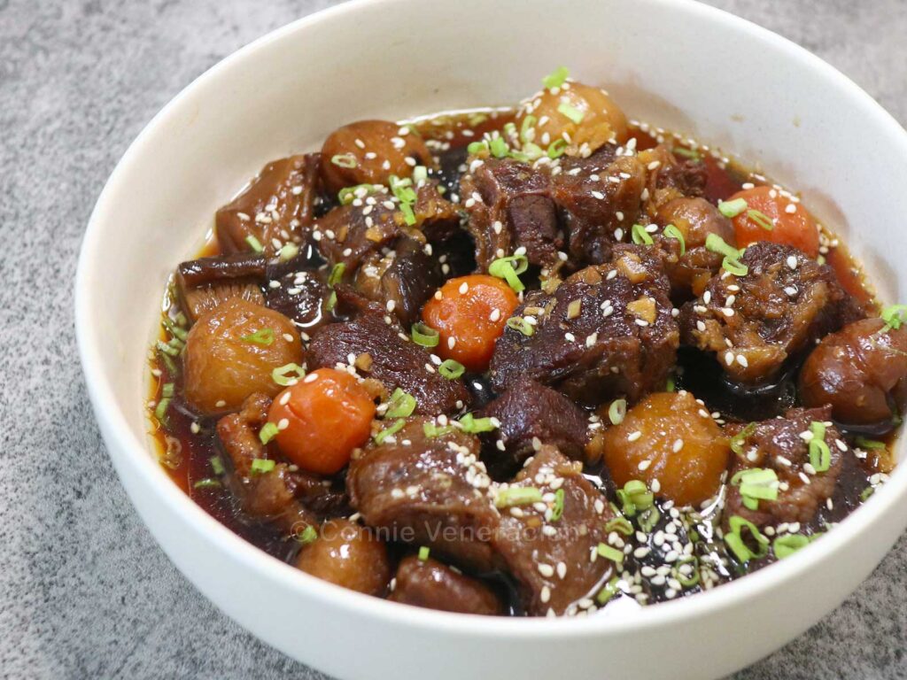 Korean braised beef short ribs (galbi-jjim)

