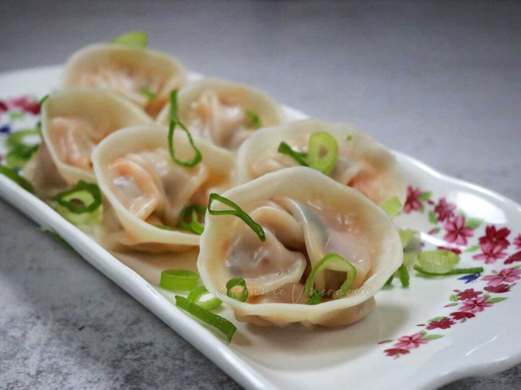Korean pork and kimchi dumplings (mandu)

