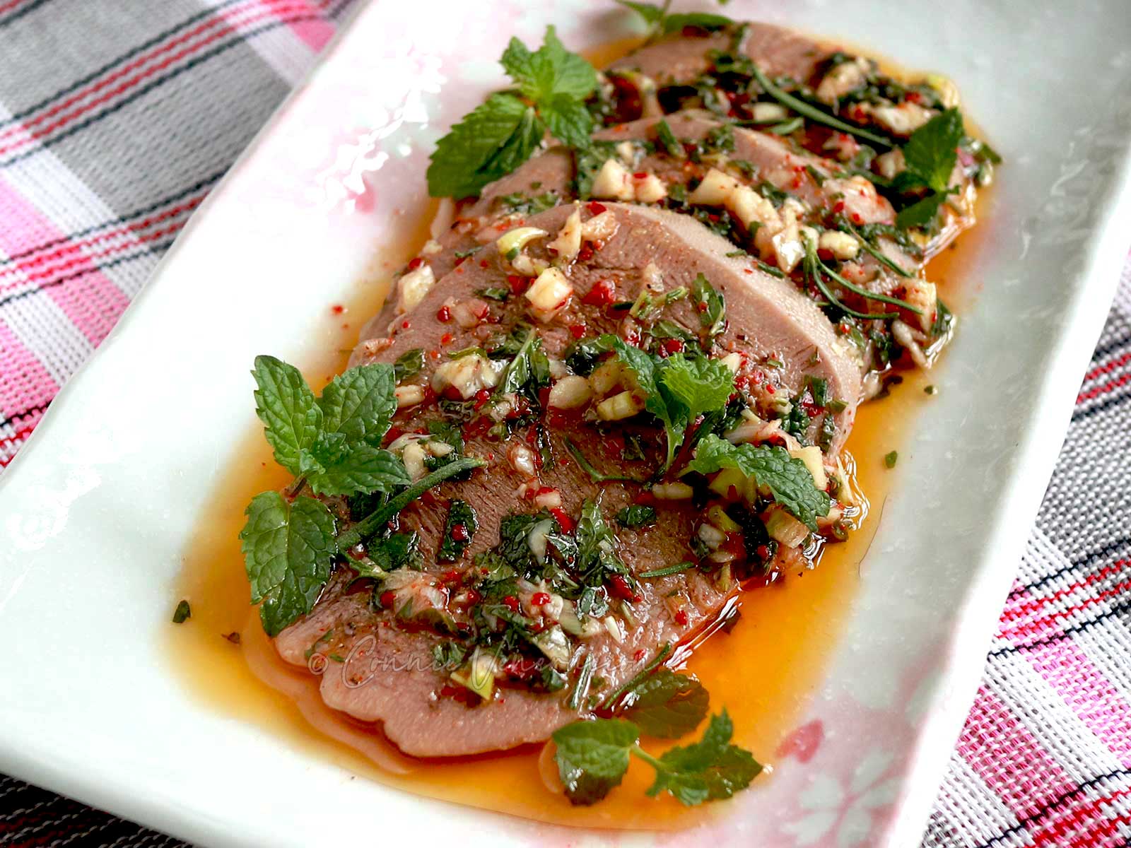 Beef (ox) tongue in vinaigrette
