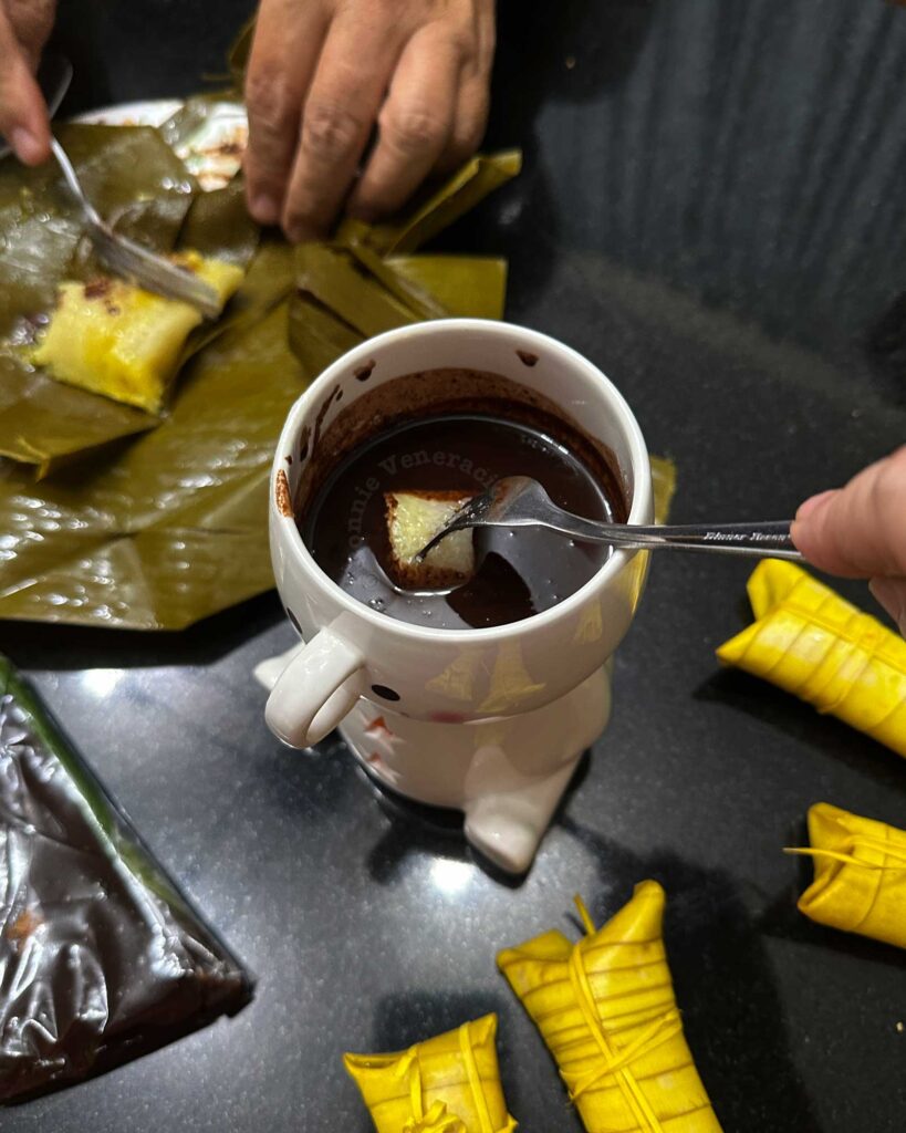 Chocolate fondue with suman!