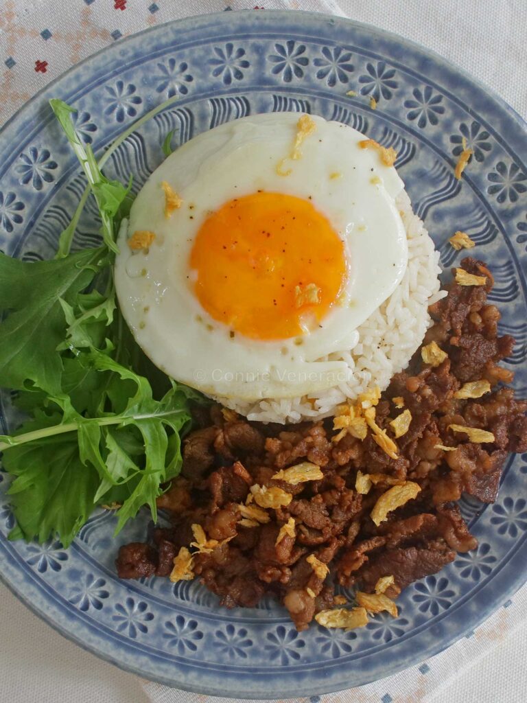 Tapsilog (beef, fried rice and egg)