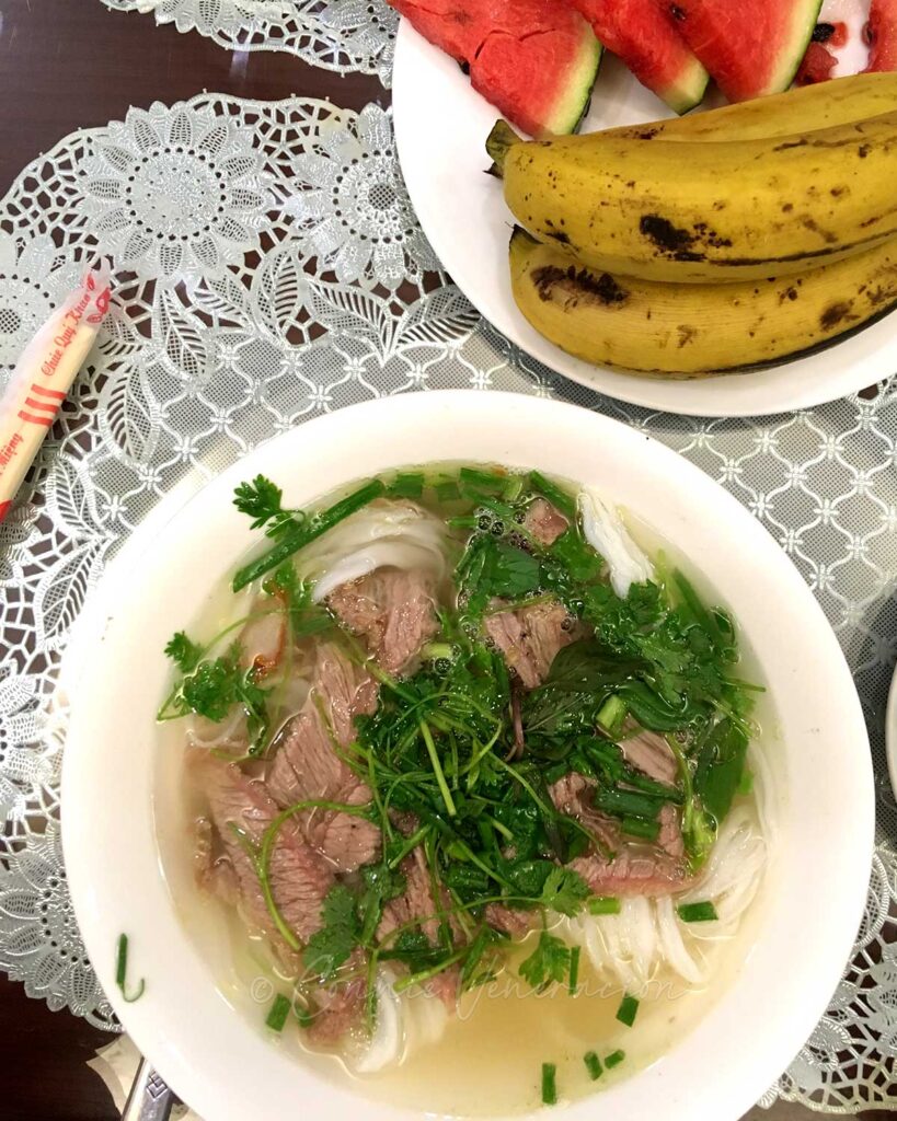 Beef pho in Hanoi