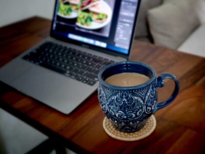 Macbook Pro and coffee