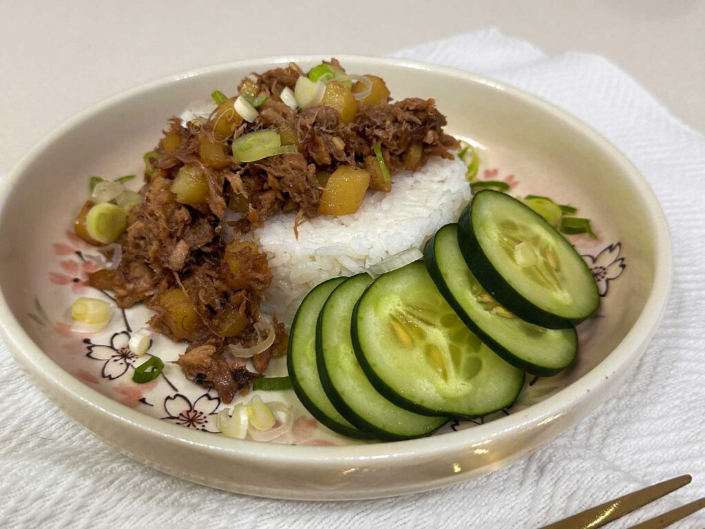 Pork adobo hash

