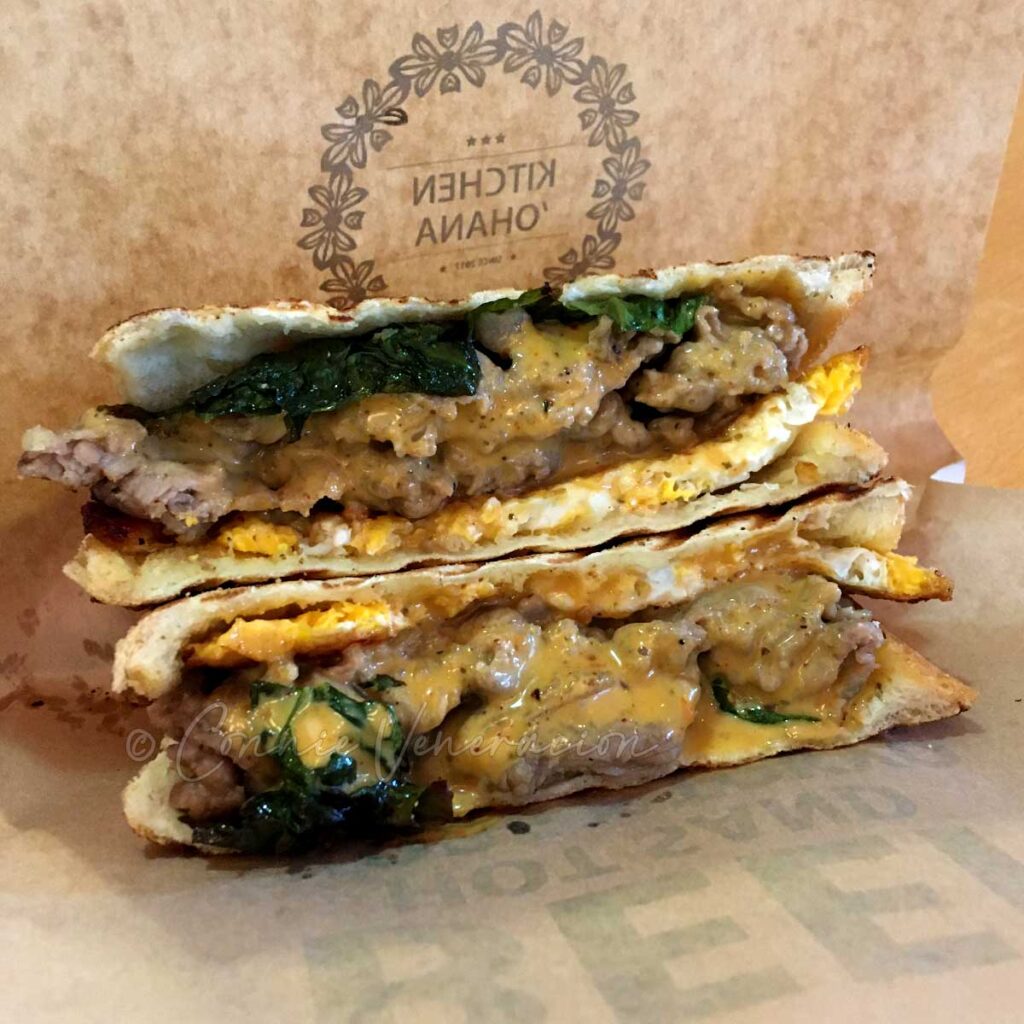Cheesy Kobe Beef Sandwich from Kitchen Ohana Food Truck at Rinku Premium Outlets, Osaka