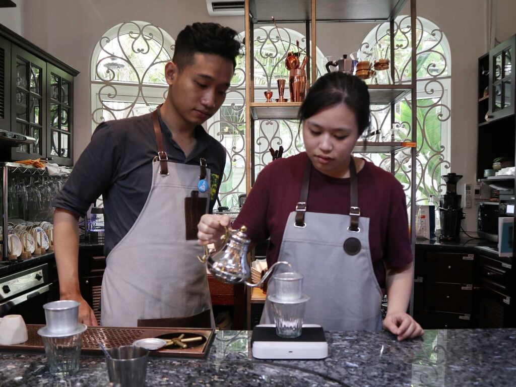 Coffee class at The Yellow Chair Cafe, Ho Chi Minh City