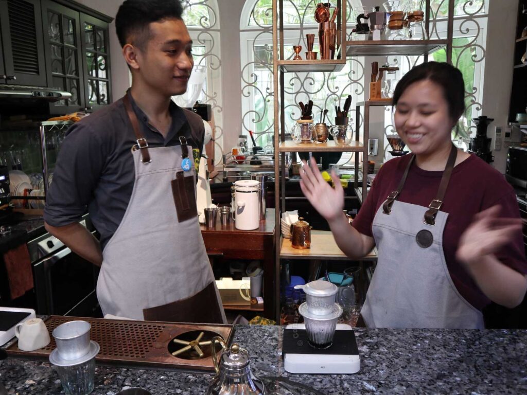 Coffee class at The Yellow Chair Cafe, Ho Chi Minh City