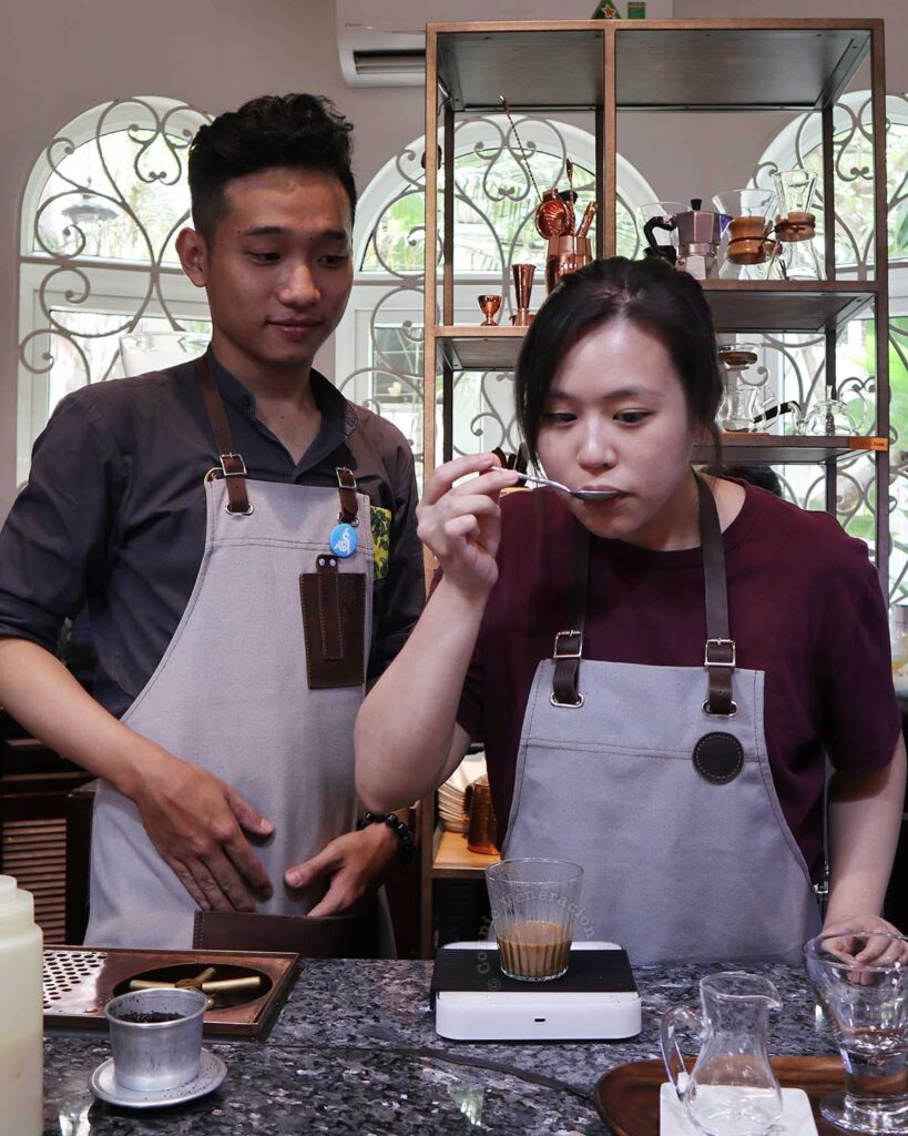 Coffee class at The Yellow Chair Cafe, Ho Chi Minh City