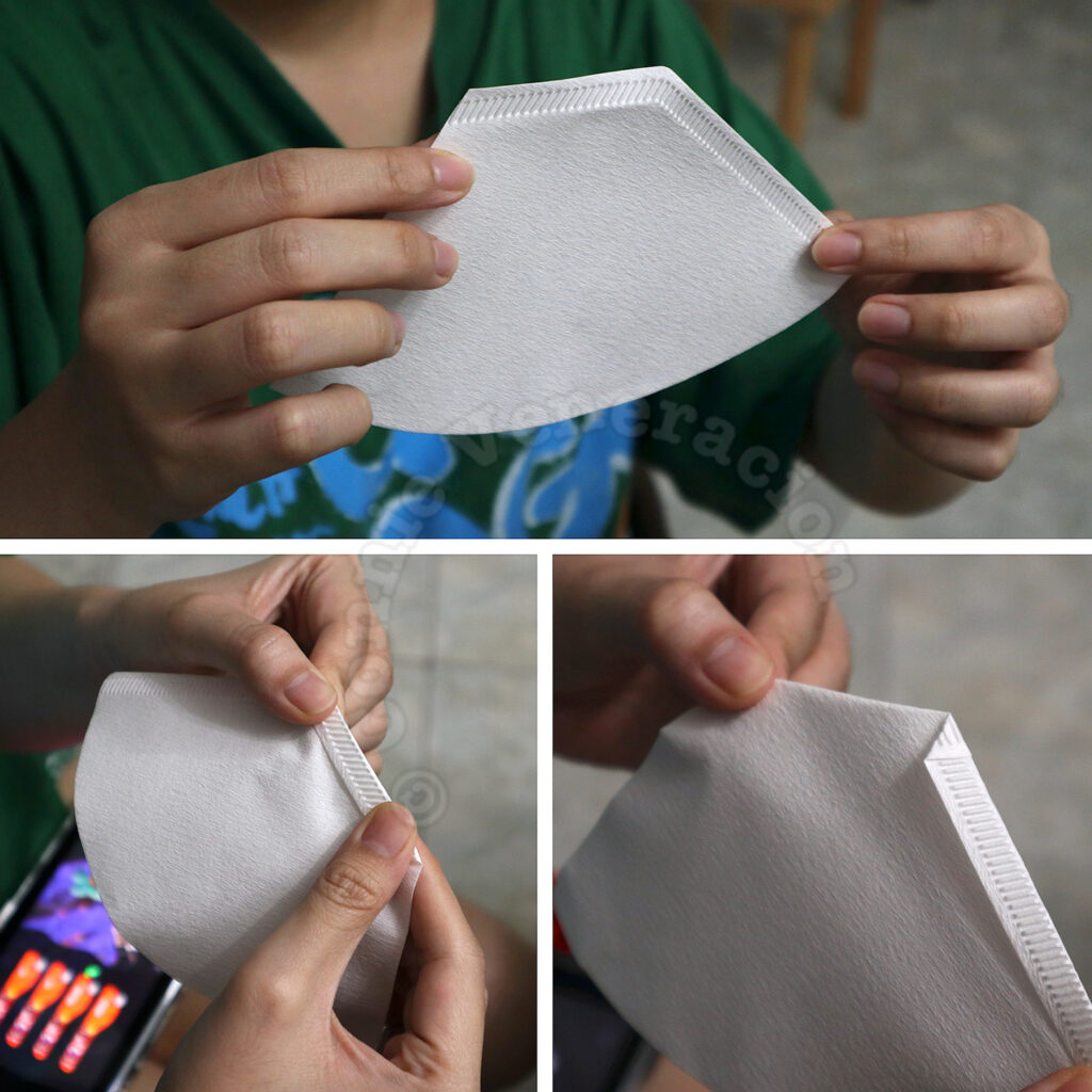Pourover coffee paper filter