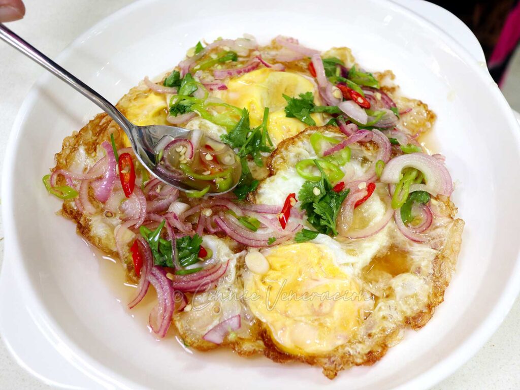 Thai fried egg salad (yum khai dao)
