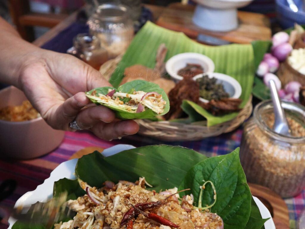 Thai green mango salad, Chiang Mai cooking class
