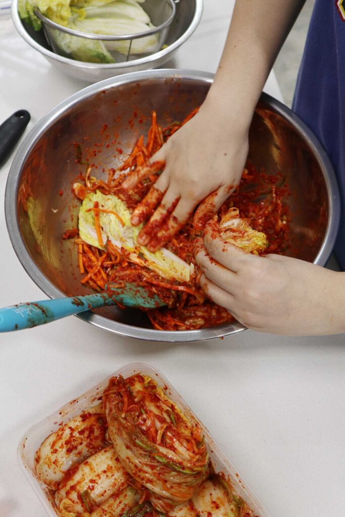 Making kimchi at home